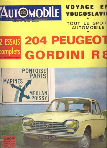 Automobile 229 1965 - 229, test