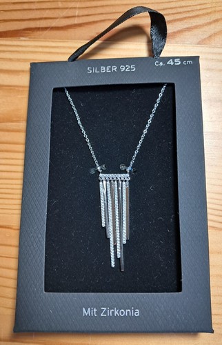925 silber kette mit - silber,