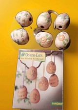 6 OSTER-EIER aus Keramik