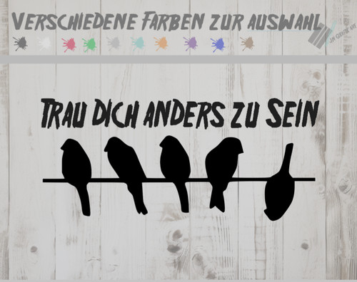 Aufkleber trau dich anders - aufkleber,