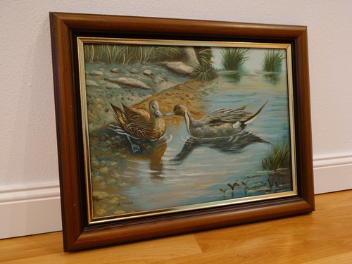 Gemälde enten teich m - teich, |
