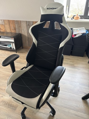 Schwarz weißer gaming stuhl - gaming,