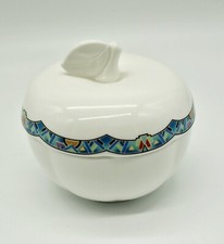 Villeroy & Boch IZMIR Bone China Marmeladendose Geleedose Honigdose Apfel RAR 