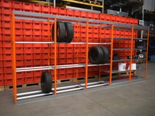 Lünetec Reifenregal Großfachregal Felgenregal Fachbodenregal Länge 4975 mm Stahl