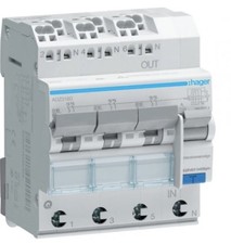Hager ADZ316D Fehlerstrom-Leitungsschutzschalter, FI/LS-Schalter, 3X 1P+N 6kA B-