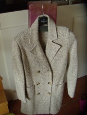 Elegance Paris Mantel Wolle Strick Herbst beige braun 36 38  neuw