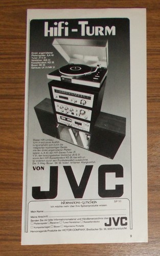 Seltene werbung vintage jvc - werbung,