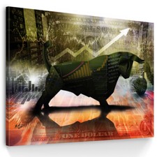 Leinwand Bilder Stier Börse