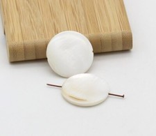 Perlmutt Perlen 30mm Natur