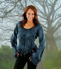 Dark Dreams Mittelalter LARP Gothic weite Ärmel Bluse Top Anubis 36 38 40 42
