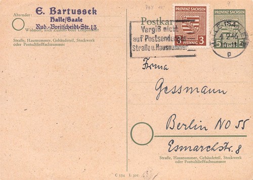 851643 sbz ganzsache mit - ganzsache, p9