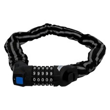 FISCHER FAHRRAD Kettenschloss reflektierende Ummantelung Zahlenschloss 80cm