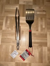 BRUZZZLER Hochwertige Grillzange Grillzubehör, Silber