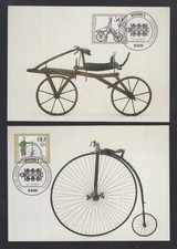 BRD 1985 Maximumk. - Historische Fahrräder: Hochrad, Laufrad, Niederrad, Dreirad