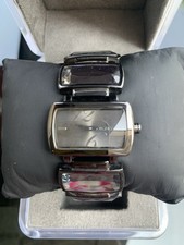 DKNY Uhr Damen, Schwarz, Glassteine & Stahl, NY-4267, Batterie neu