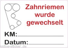 10 Stück Serviceaufkleber Service Aufkleber KFZ Auto Zahnriemen gewechselt 50x37