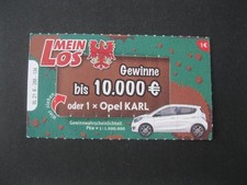 benutztes Brieflos von LOTTO
