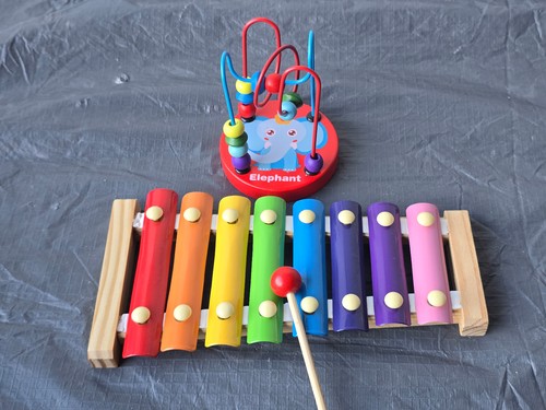 Holz glockenspiel xylophon - holz, +