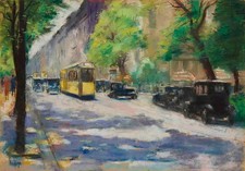 Lesser Ury - Lennéstraße 1 im Tiergarten, Berlin, 1926, 34,5 x 49,5 cm