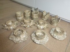 Teelichthalter-Set 12-teilig, Kerzenhalter Ton 12-tlg Teelicht-Halter, glasiert