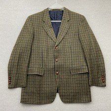Frankonia Sakko Gr. 52 Karo Reine Kaschmir Wolle Blazer Tweed Vintage Herren