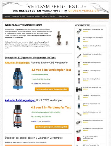Affiliate Webprojekt /