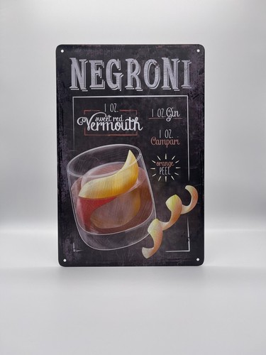 Blechschild cocktail negroni - cocktail,