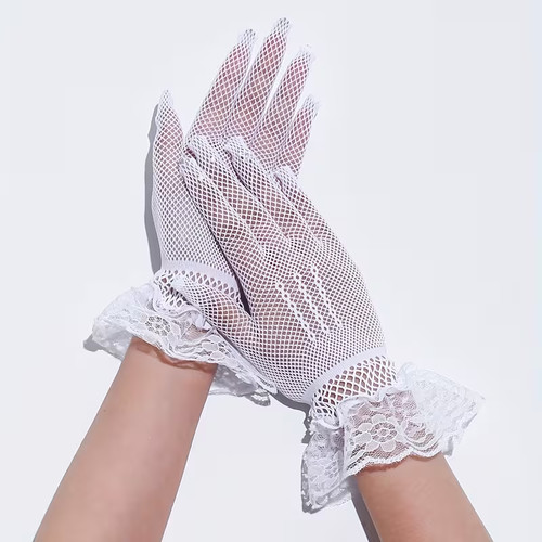 Damen netz handschuhe spitze - netz,