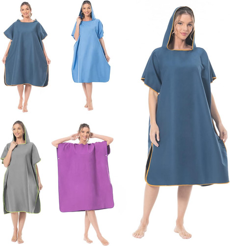 Mikrofaser badeponcho unisex - mikrofaser,