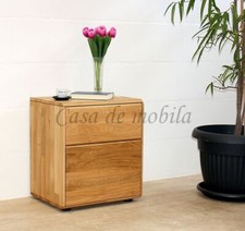 Nachtkommode OKER 51x58x40cm Wildeiche massiv natur geölt Nachtschrank