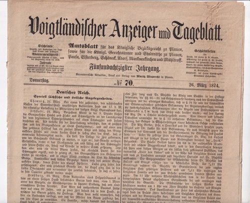 Voigtländischer anzeiger - anzeiger, nr
