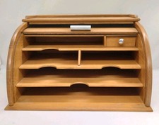 toller Rolladenschrank Tischsekretär Art Deco Schreibtisch Organizer alt Sammler