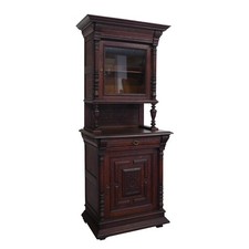 Buffetschrank antik Küchenschrank Gründerzeit Eichenholz 1-türig  B:88cm -11822-