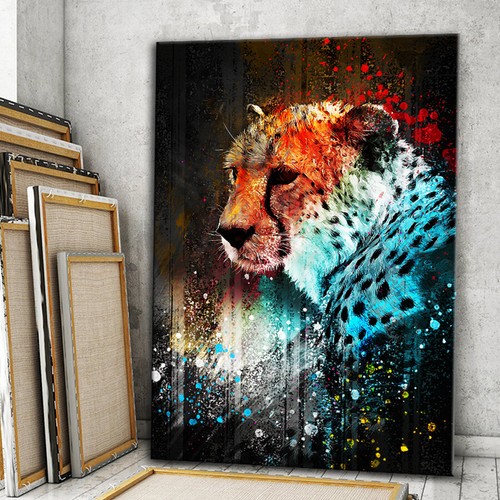 Leopard leinwand bild abstrakt - bild,