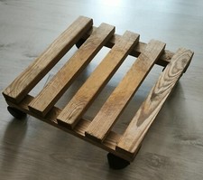 Rollbrett aus Holz für z.B. Blumenkübel 35cm x 35cm