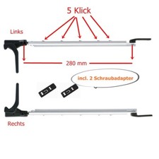 Fensteraussteller 280 mm rechts Klick Klack Aufsteller zum Schrauben mit Adapter
