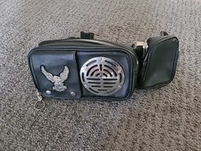 HARLEY DAVIDSON VINTAGE AM FM RADIO BAUCHTASCHE Funktioniert Gebraucht Schwarz