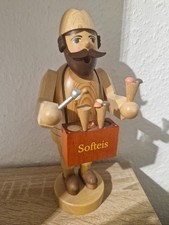 Räuchermann Erzgebirge Seiffen alt Richard Glässer Eisverkäufer 26 cm unbenutzt