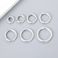 S925 Sterlingsilber Runde Federverschluss Schnalle DIY Halskette Armband Zubehör