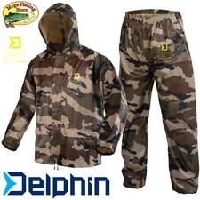DELPHIN Regenanzug Jacke + Hose - Angel Regen Anzug 2-Teiler - Outdoor & Angeln