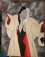 Handgemalte Cruella De Vil, acrylbilder, Leinwand 80×100cm
