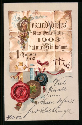 Ansichtskarte jahreszahl 1903 - ansichtskarte,