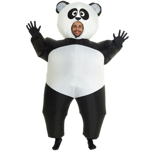 Aufblasbares panda kostüm - aufblasbares, panda-kostüm