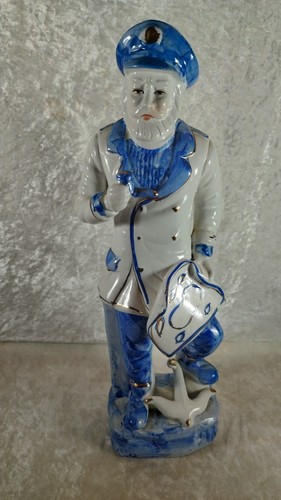 Große porzellanfigur kapitän - porzellanfigur,