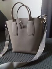 Neuwertig Longchamp Tasche Grau Leder  Handtasche Hoher NP