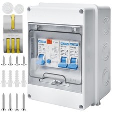 Sicherungskasten, Kleinverteiler Aufputz mit fi Schalter 16A+160A