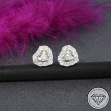 Wert 790 € Brillant Herz Ohrringe (0,20 carat) in 750 18 Karat Weiß Gold