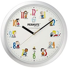 RYTHM Snoopy Analog Wanduhr