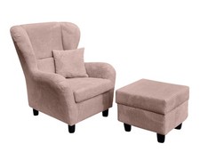 Ohrensessel mit Hocker