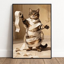 Lustiges Katzen Poster Vintage
